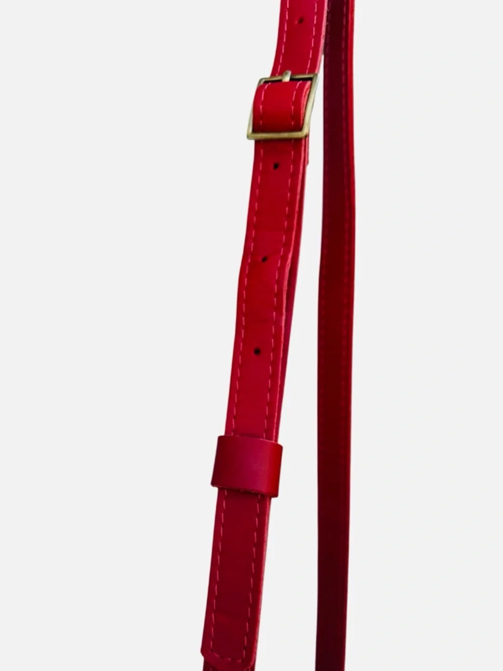 Portland Leather Red Round Circle Crossbody Bag NWT Genuine Leather